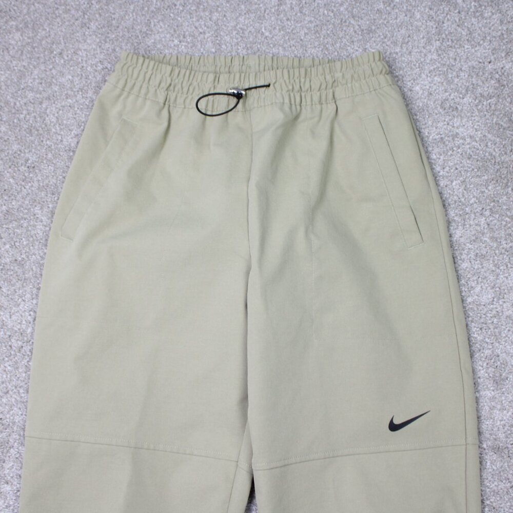 Nike Pants Womens Medium (30x28) Beige Sportswear Swoosh Woven Polyester Joggers - Picture 2 of 12